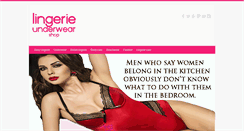Desktop Screenshot of lingerieunderwearshop.co.uk
